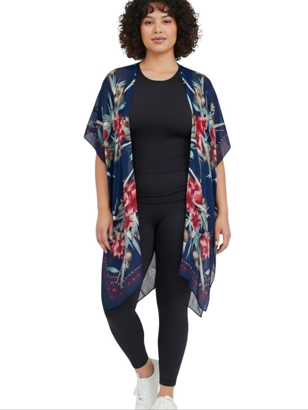 New‎ Floral kimono coverup plus size OSFA